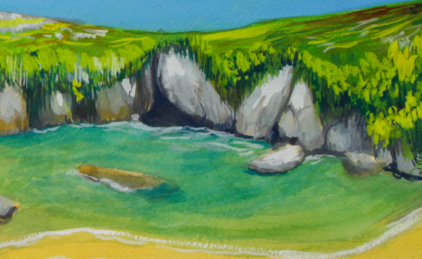 Gulpiyuri Beach, Cantabria | Original Artwork