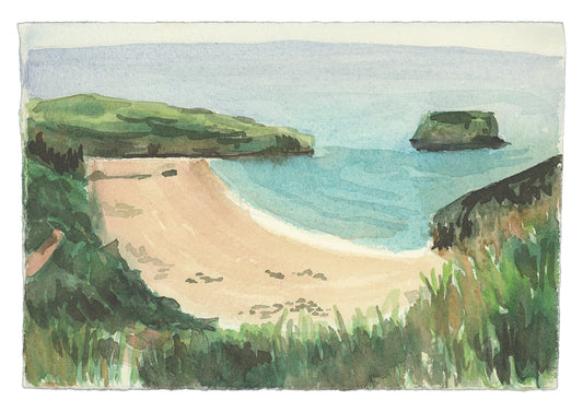 Torimbia Beach, Vasque County | Original Artwork